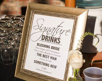 Signature Drinks for Your Wedding