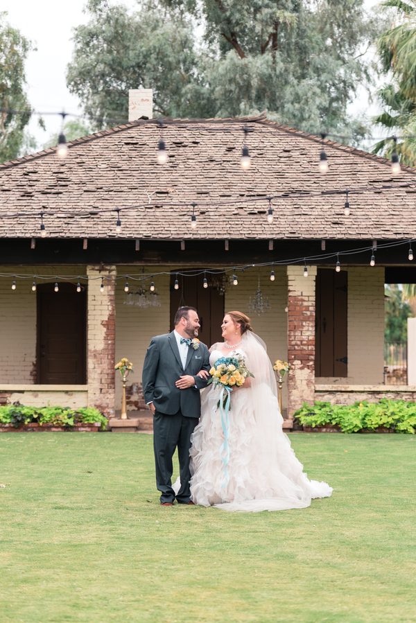 Blue & Gold Styled Elopement at The Legacy Golf Course, Arizona