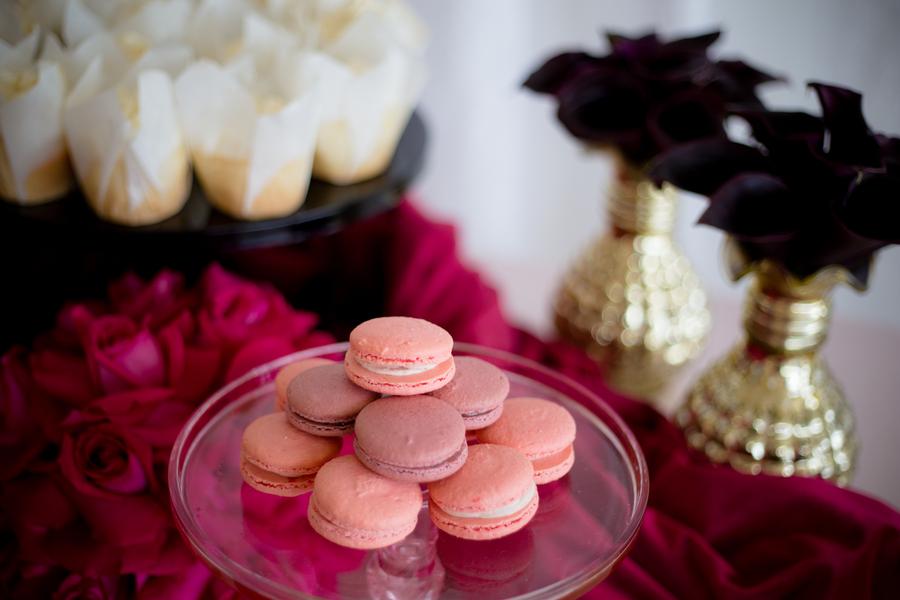 pink macaroons, pink macaroons at wedding, dessert station at wedding