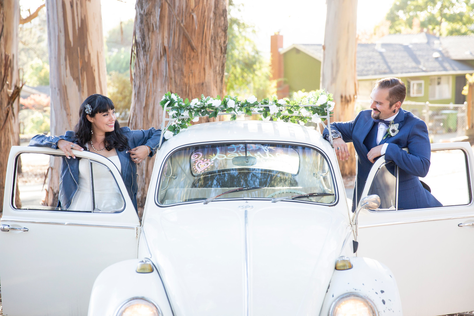 San Francisco Bay Wedding, Backyard Wedding, Vintage Wedding, VW Bug at Wedding, Dapper Wedding