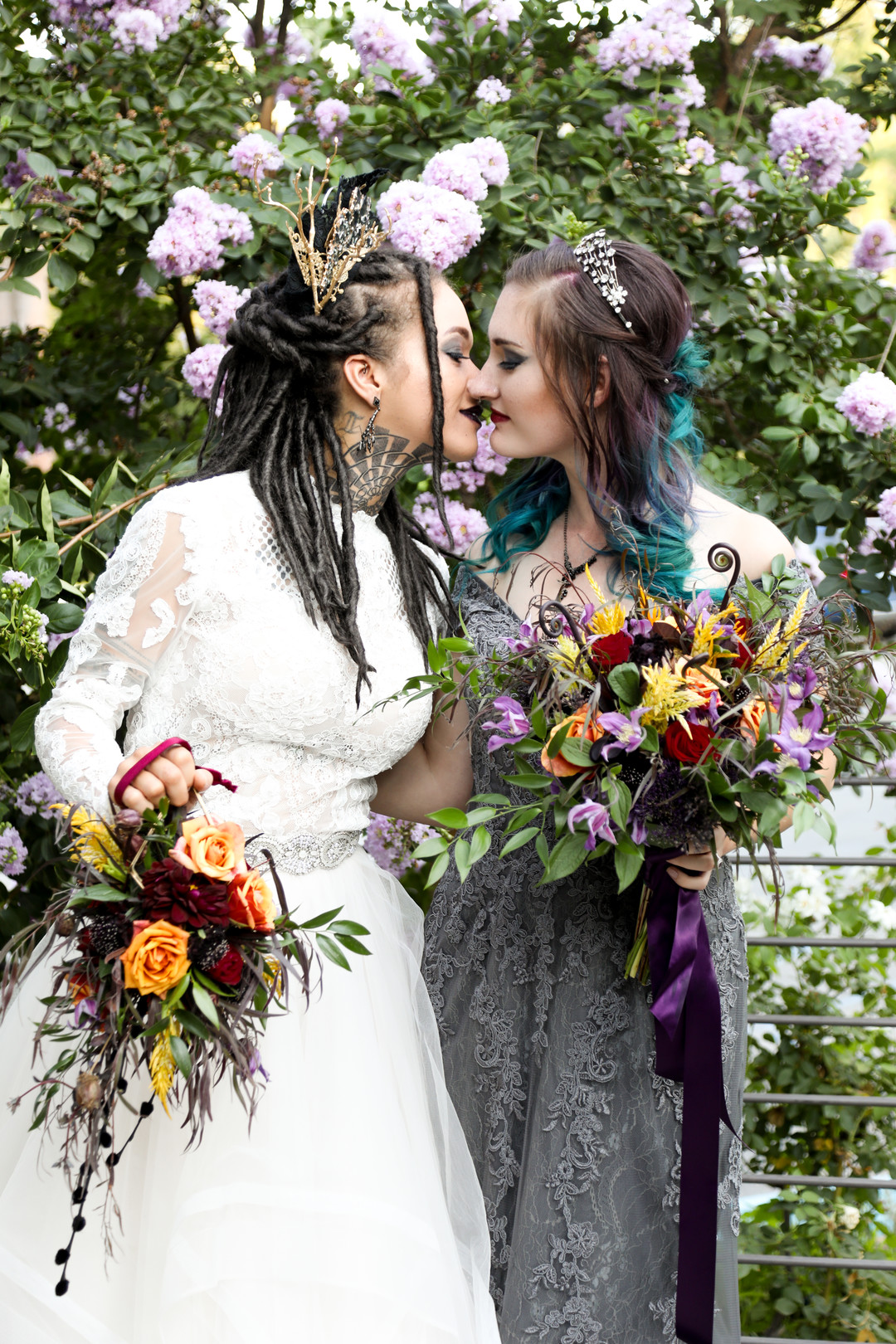 The Lodge at Malibou Lake, LGBTQ Wedding, fall wedding bouquet, offbeat bride